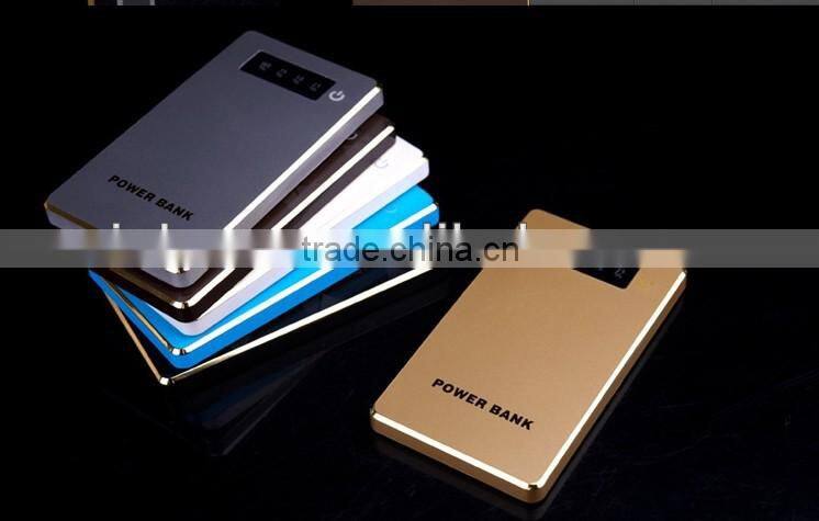 2014 portable popular ultra thin digital LCD display power bank 6000mAh