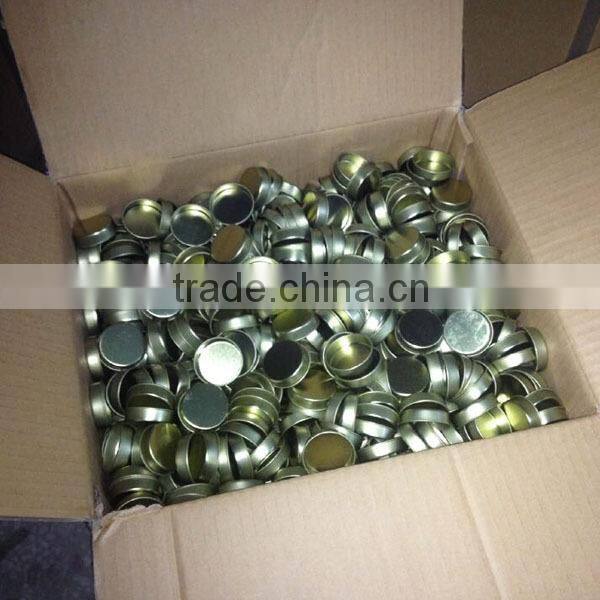 removeable metal tin cap for wine paper can
