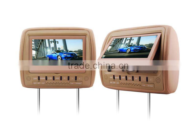 9" Headrest DVD Player With FM Transmitter And Hanstar New TFT LCD