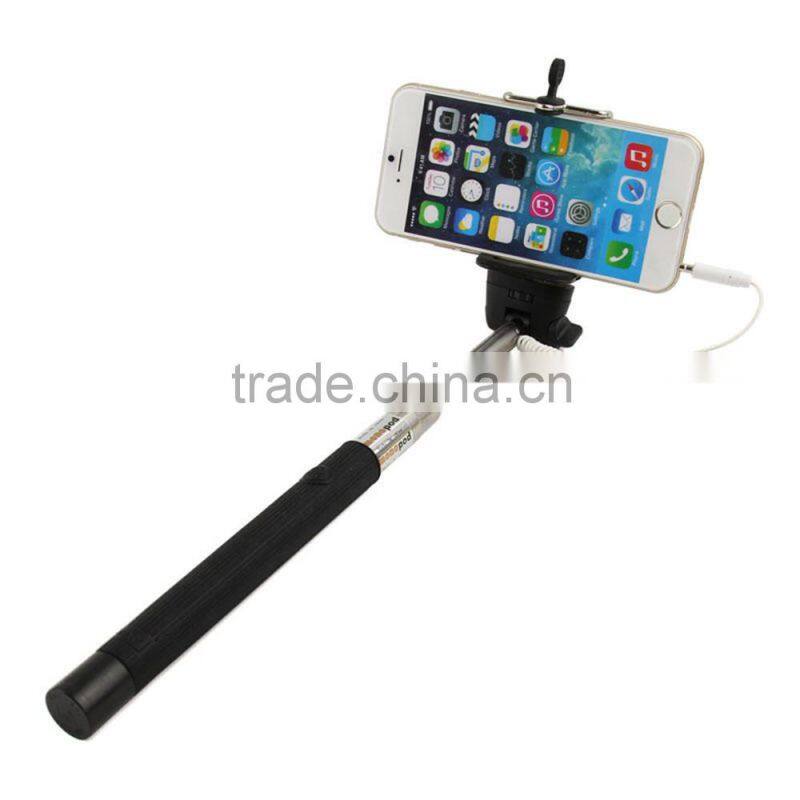 Cable Take Pole Selfie Stick , Wired Monopod Selfie Stick , Wired Selfie Monopod With High Quality