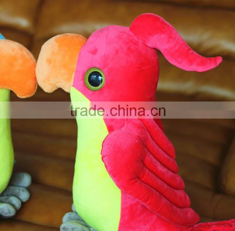Custom plush toy stuffed parrot plush birds for kids