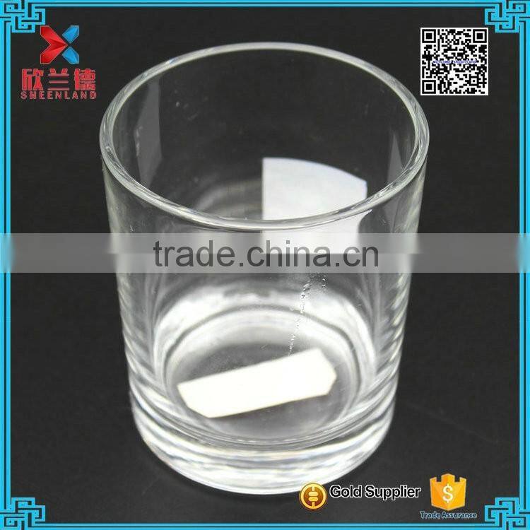 wholesale cheap ! 220ml white glass candle jar / round wild-mouth bottle