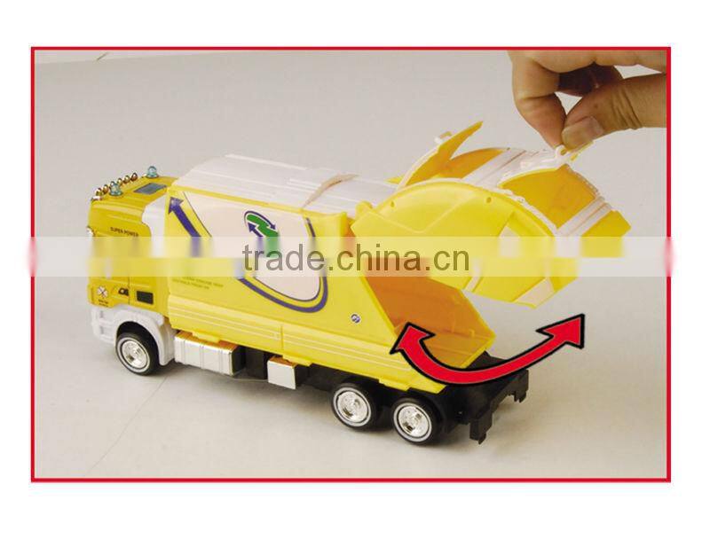 Alloy 1:42 scale model garbage truck toy for sale
