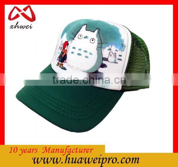 Custom Sublimation Foam Kids Trucker Cap Carton Pattern Children Mesh Cap