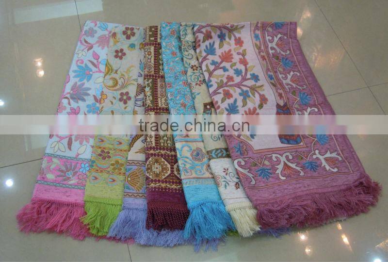 chenille muslim prayer rug with bag Muslim rugs
