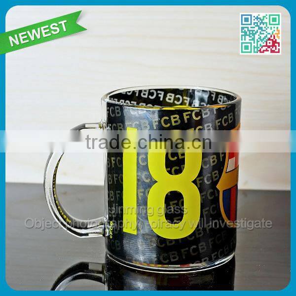 2015 HOT sale coffee glass with handle wholesale coffee glass