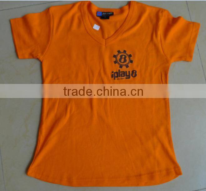 Guangzhou manufacturer V neck t-shirt custom advertising t shirt