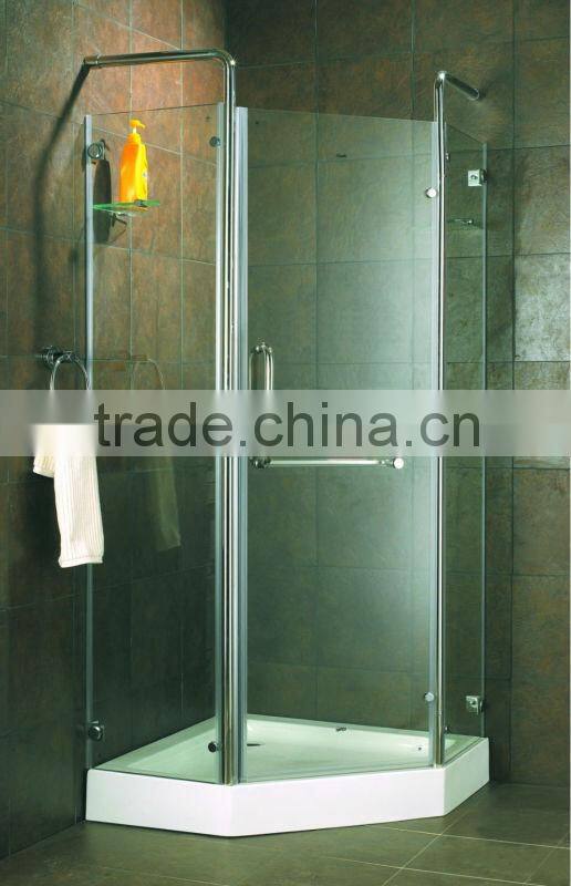 6mm clear shower door YT1288 flat tempered
