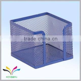 Fasional embossing blue metal wire counter office desktop memo holder