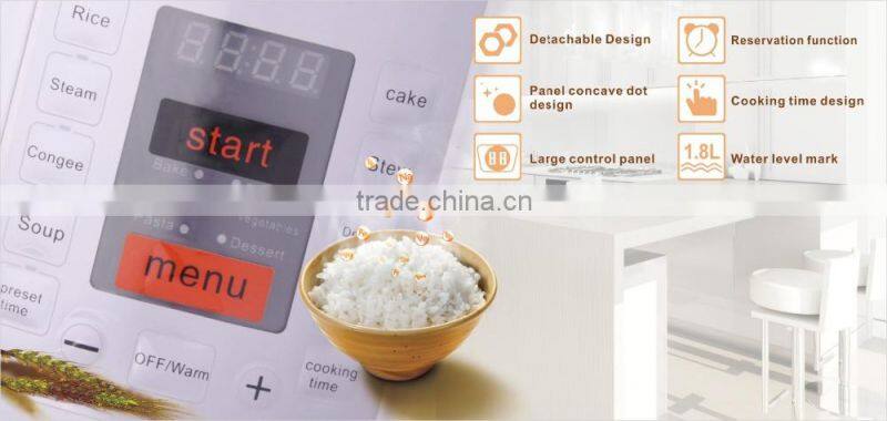 China stainless steel inner pot electric pressure rice cooker