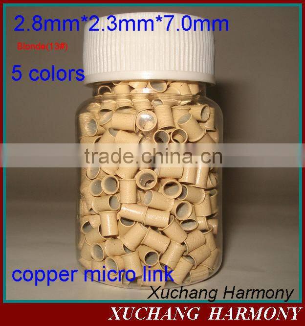 Top quality hair products micro ring with silicone, screw, copper and nano styles