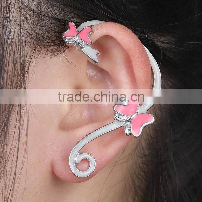 Cute girl's butterfly ear cuff jewely beautiful earring designs for women