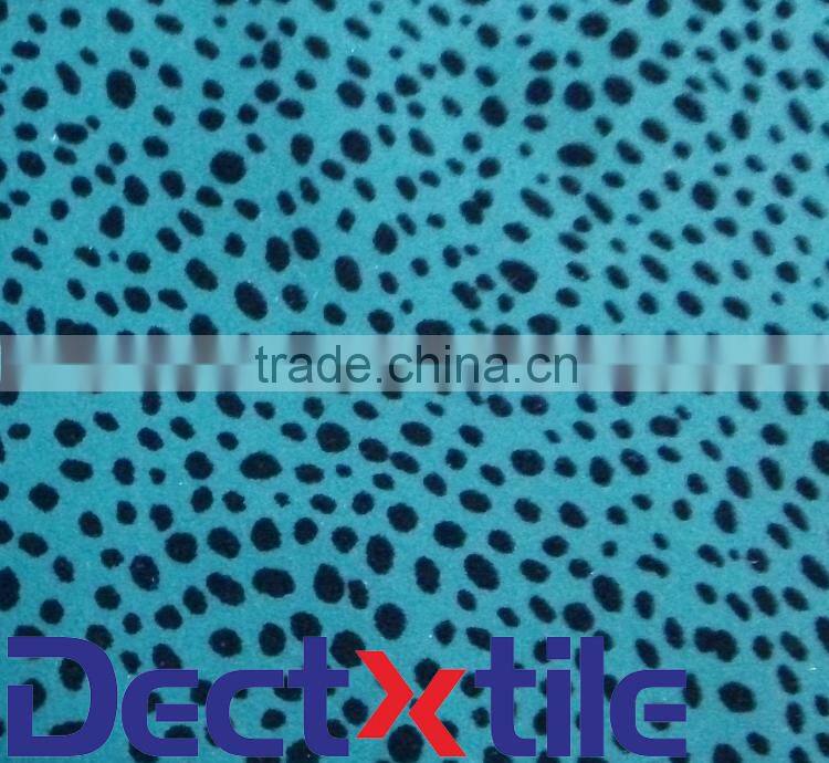 100%Polyester Spraying Decoration Flocking Knitted Fabric For Sofa Set Designs