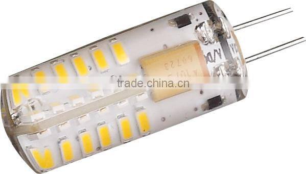 2015 Hot Sale Silicon AC/DC 12V 2.5W 3014SMD 2700-7000k G4 Led Lamp