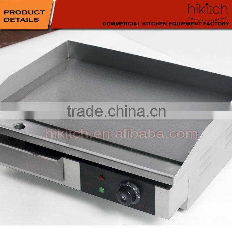 Stainless steel kitchen equipment 3KW electric cast iron griddle / grill from Factory of China.
