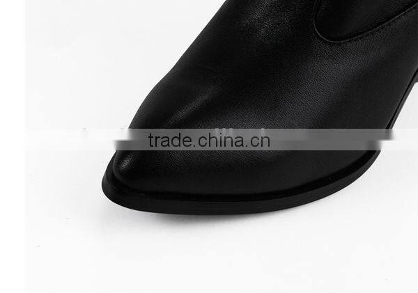 top-quality real leather black women over knee boots