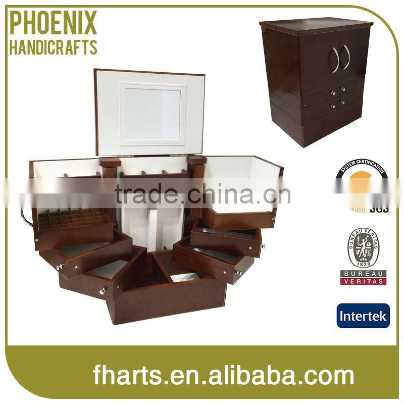 Dressing cabinet on the table with wood Grain