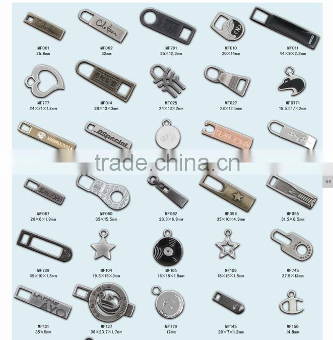 Fashion style high quality gold metal zipper puller