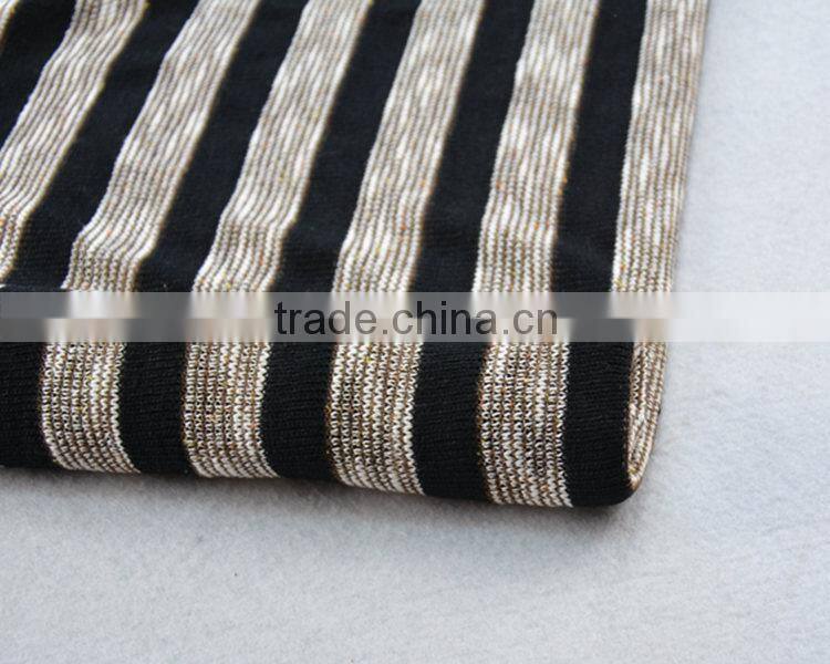 Jiufan Textile Hot Sale Hacci High QTY Yarn Dyed Knit Acrylic Rayon Poly Fabric For Sweater