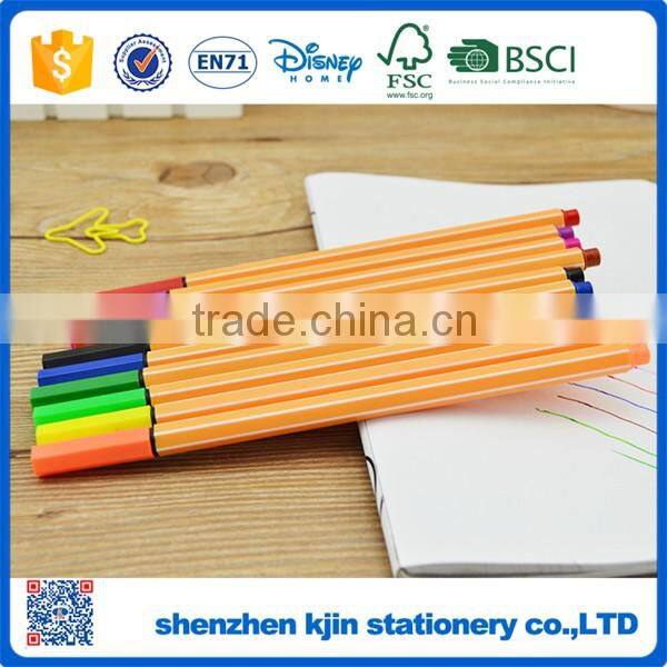 Wholesale colorful 12pcs hot selling water color pen into pvc bag color pen set