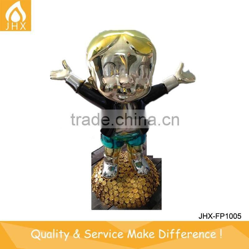 Fiberglass Sculpture Cow For Garden Decoration