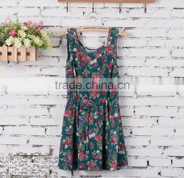 ladies latest smart casual one piece dress in floral print