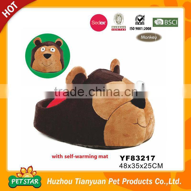 New!!! Comfortable Luxury Unique Design Cute Monkey Head Plush Pet House Dogs