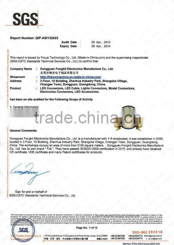 Mini AMP Extension cable connector for 230V down lights