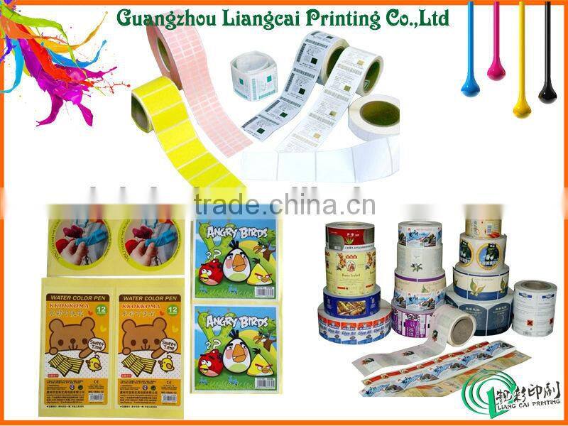 Eco-friendly adhesive sticker print sticker vinyl sticker with customized printting