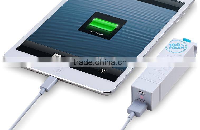 milk external power bank 2600 mah mini universal portable mobile charger