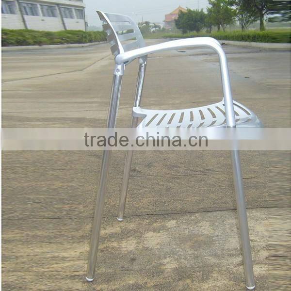 outdoor morden aluminum furniture stacking armchair YC023