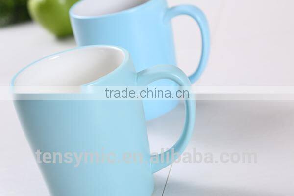 C00242 customized porcelain color glaze mugs with handle
