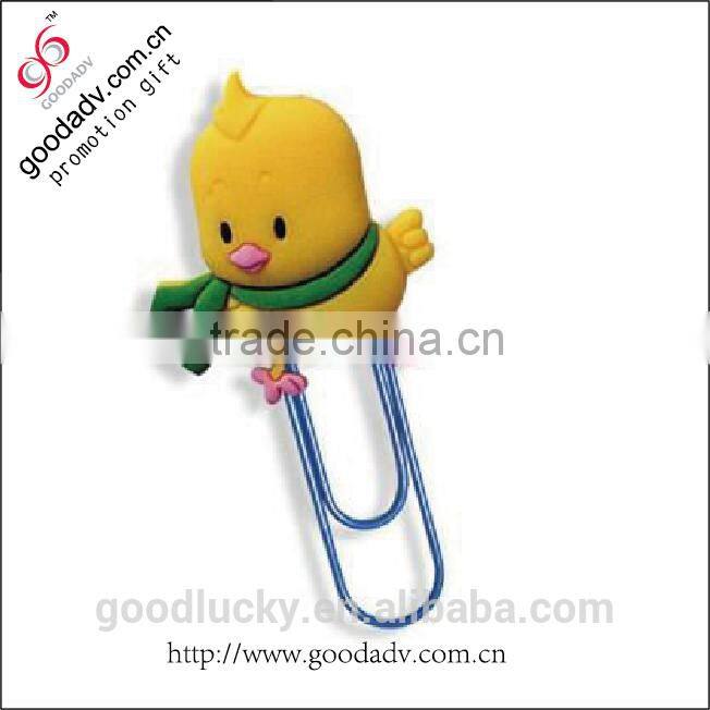 Soft pvc paper clips / cute animal shape soft pvc paper clips