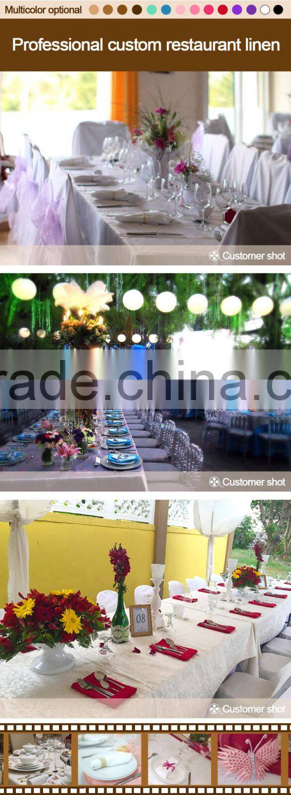 Top quality shirred lycra spandex chair cover with diamond buckle wholesale wedding chair cover with plume sash