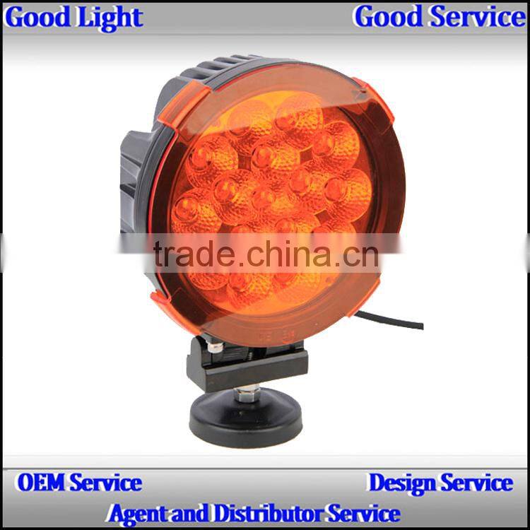 ip67 80w 7inch amber yellow c-ree led shockproof round Heavy duty fog light work lamp for trucks 4x4 cars