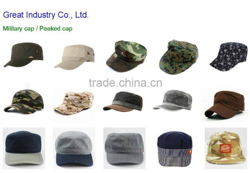 Fast lead time 100%cotton camo military uniform cap