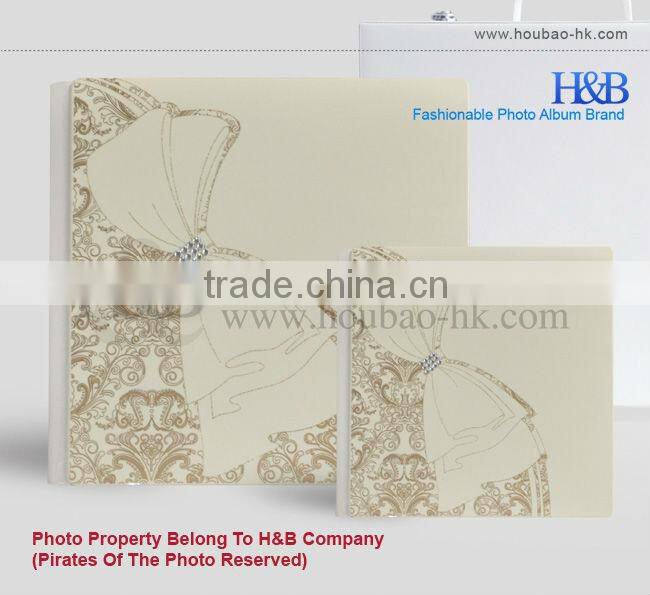 Wholesales 12*12 brown color wedding photography albums