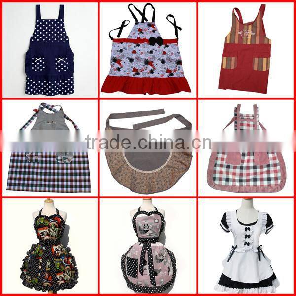 35%cotton 65%polyester printing kithchen waist aprons
