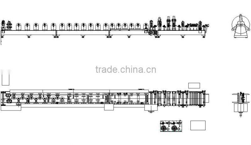 Z Purlin Roll Forming Machine 15m/min 3mm thickness