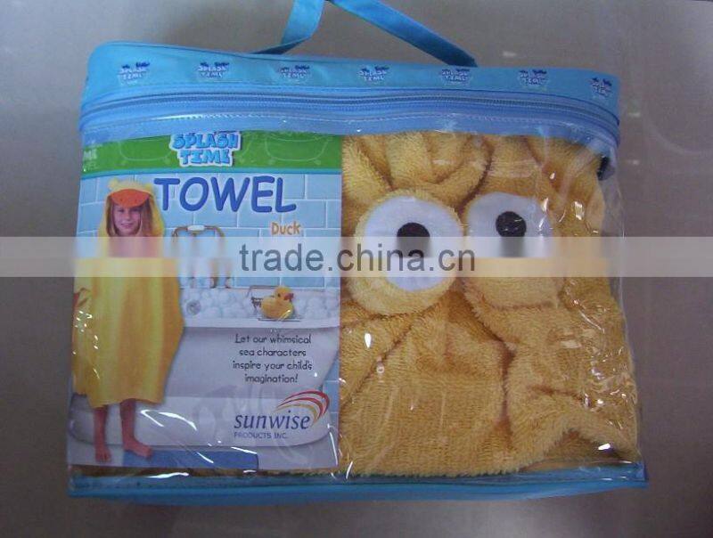 100% Cotton children bath towel beach towel hooded towel