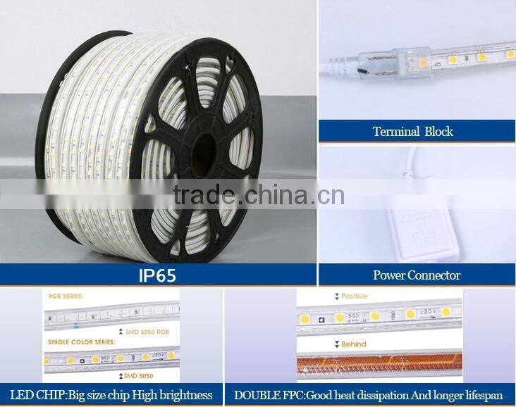 Chasing Led Rope Light High Quality High Brightness 5050/2835/5730 Led Strip Light 100m/50m/Reel Lightning With High Voltage Rgb