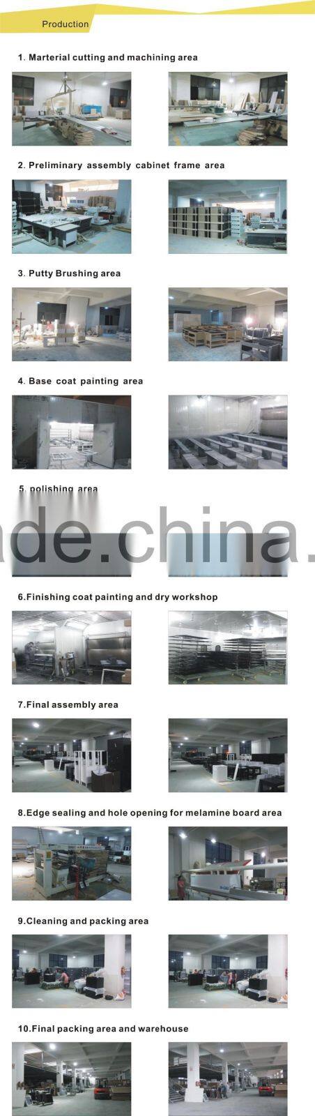 hotel modern mirror floor mounted bathroom vanity RA188