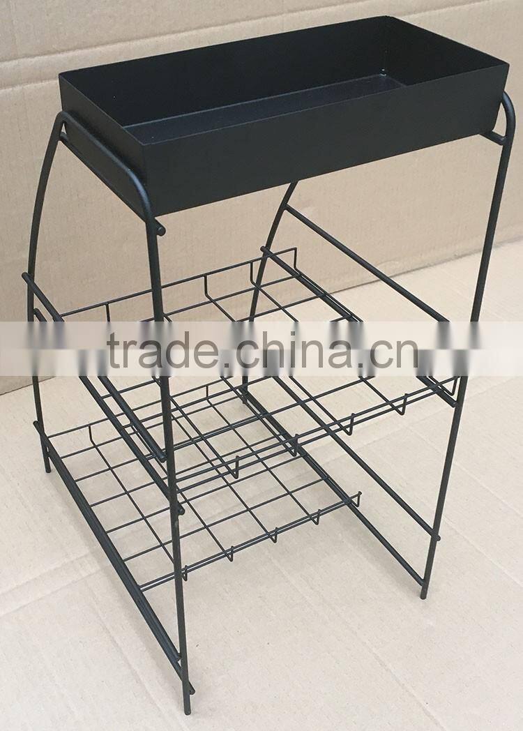 New Arrival High Quality Customized Wire Desk Tea Box Rack