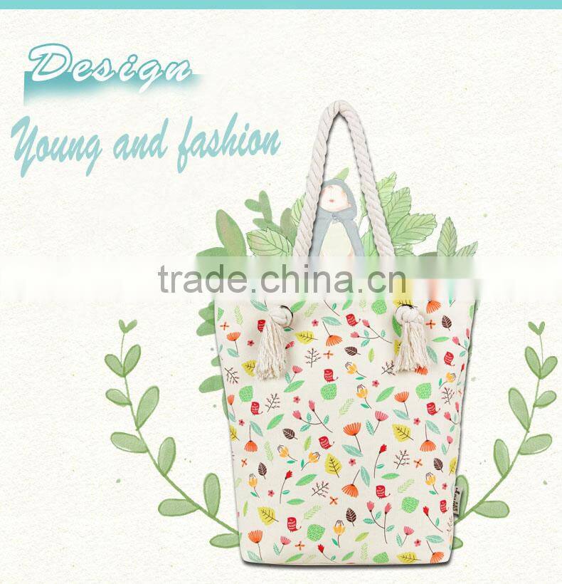 BA-1363 Shenzhen Kangjiaxu Fashion New Arrival Brand Cotton Canvas Shopping Bag Designer Handbag