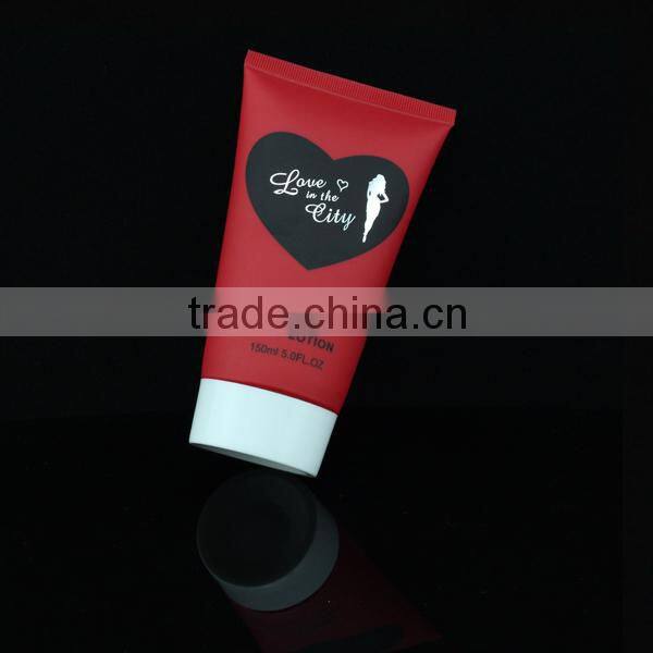 150ml RED packing tube for body lotion with PP cap