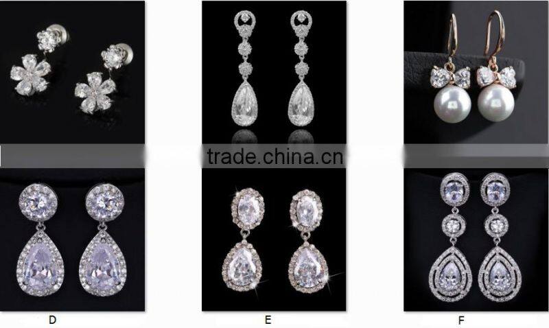 Latest Artificial Diamond Earrings Jewelry Party Wear Custom Fashion Earring