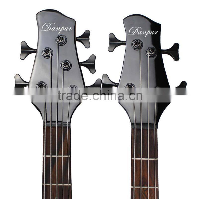 5 strings and 4 strings electric bass guitar double neck