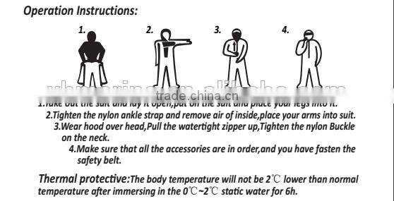 Custom Good Quality Marine use Life Saving immersion suits