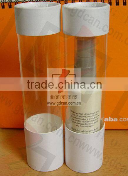 High quality white paper pvc clear cream lotion box bottle packaging boxes