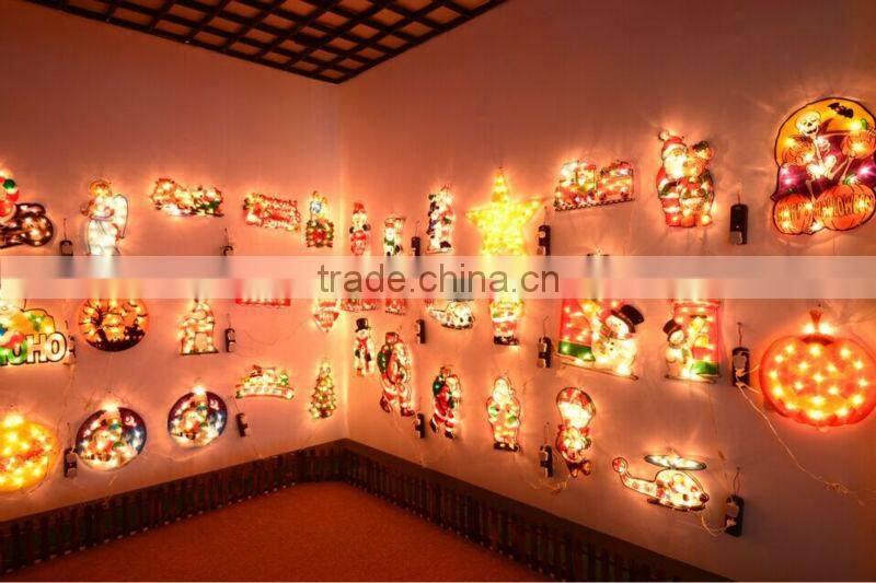 christmas deer santa decoration light with CE ROHS standard PVC led christmas light